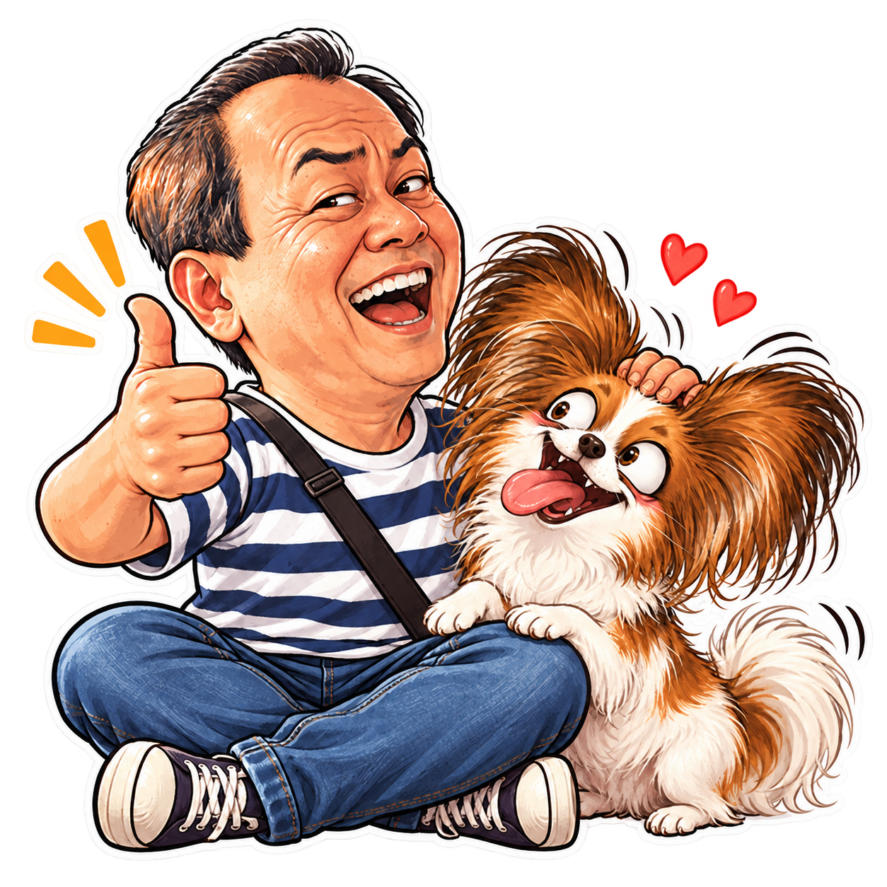 搞笑吐槽雙主角：大叔與蝴蝶犬一起搞笑登場
